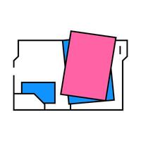 open folder icon color illustration vector