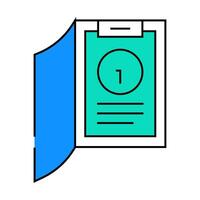 information folder icon color illustration vector