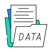 data folder icon color illustration vector