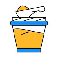 ghee milk product icon color illustration vector