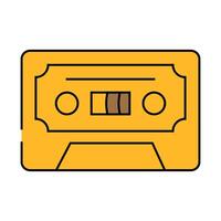 cassette audio retro gadget icon color illustration vector