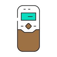mobile phone retro gadget icon color illustration vector