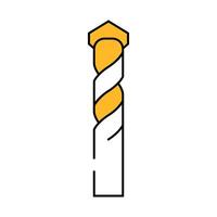 masonry drill bit icon color illustration vector
