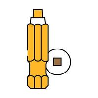 robertson screwdriver bit icon color illustration vector