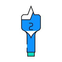 spade drill bit icon color illustration vector