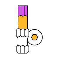 allen wrench screwdriver bit icon color illustration vector