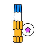 torx drive screwdriver bit icon color illustration vector