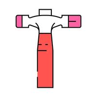 blocking hammer icon color illustration vector