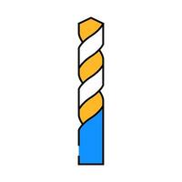 twist drill bit icon color illustration vector