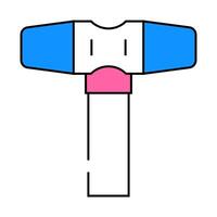 soft faced hammer icon color illustration vector