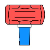 sledge hammer icon color illustration vector