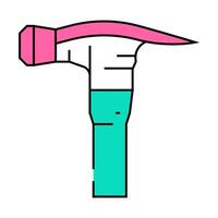 framing hammer icon color illustration vector