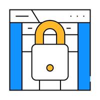 web padlock icon color illustration vector