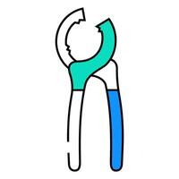 oil filter pliers icon color illustration vector
