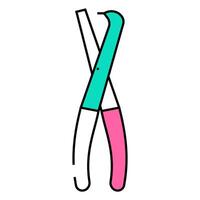 brake spring plier icon color illustration vector