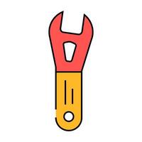 cone wrench icon color illustration vector