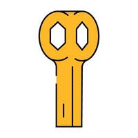 dog bone wrench icon color illustration vector