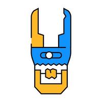 plumbers wrench icon color illustration vector