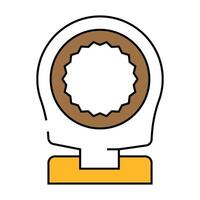 ratcheting wrench icon color illustration vector
