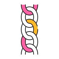 curb chain icon color illustration vector