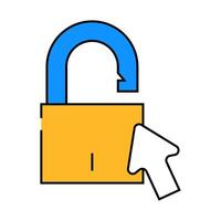 get access registration icon color illustration vector