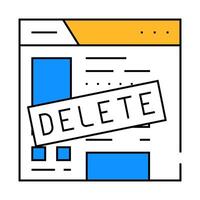 delete account icon color illustration vector