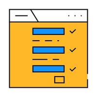 web registration icon color illustration vector