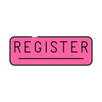 button registration icon color illustration vector