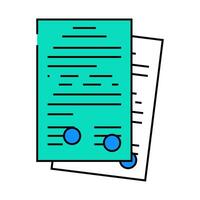 information folder icon color illustration vector