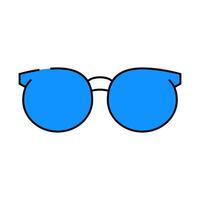 geek glasses frame icon color illustration vector