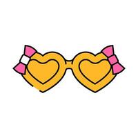 kig girl glasses frame icon color illustration vector