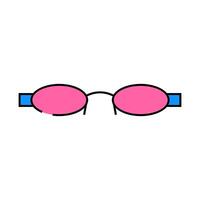 retro glasses optical icon color illustration vector