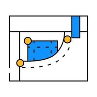 rivet denim icon color illustration vector