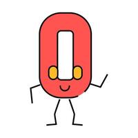 zero number character icon color illustration vector