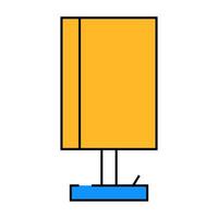 work table lamp icon color illustration vector