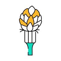 fork artichoke icon color illustration vector