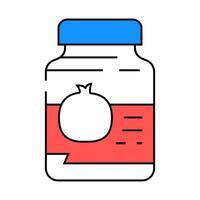 extract pomegranate icon color illustration vector