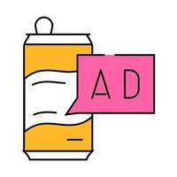 product placement advertising icon color illustration vector