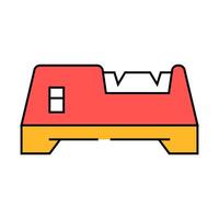 knife butcher sharpener icon color illustration vector