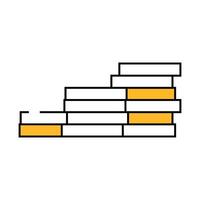 stack coin gold icon color illustration vector