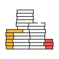 stack finance currency icon color illustration vector