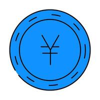 jpy coin icon color illustration vector
