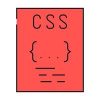 css file format document icon color illustration vector