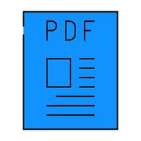 pdf file format document icon color illustration vector
