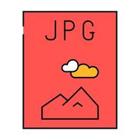 jpg file format document icon color illustration vector