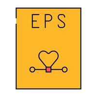 eps file format document icon color illustration vector