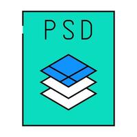 file format document icon color illustration vector