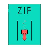 zip file format document icon color illustration vector