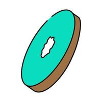 slice kiwi fresh icon color illustration vector