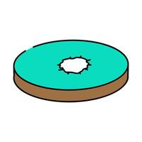 slice kiwi icon color illustration vector